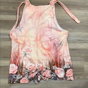 Floral Pink and Peach Romper